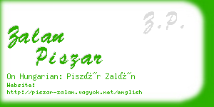 zalan piszar business card